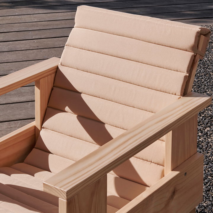 Sædehynde til Crate Lounge Chair, L 130 cm, beige