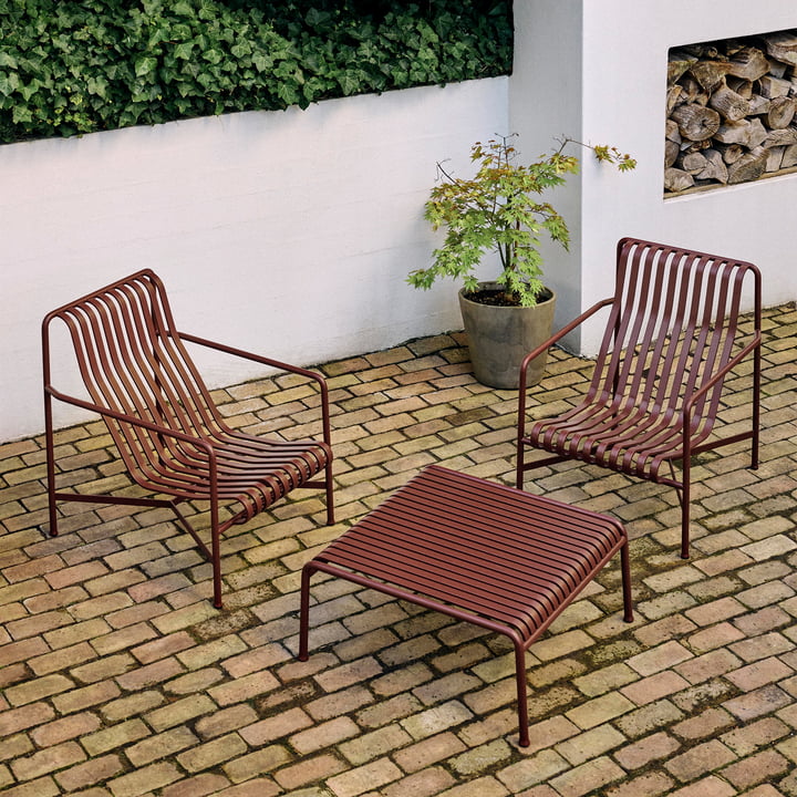 Palissade sidebord, 81,5 x 86 cm, iron red fra HAY
