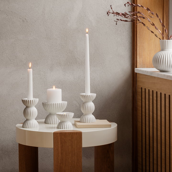 Tura lysestage fra Lyngby Porcelæn