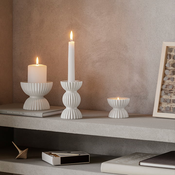 Tura lysestage fra Lyngby Porcelæn