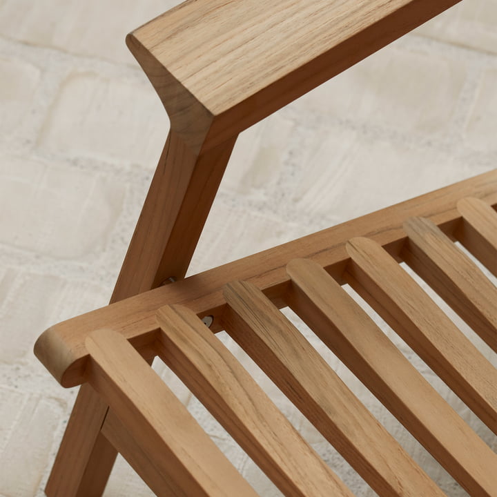 AH603 liggestol, ubehandlet teaktræ af Carl Hansen