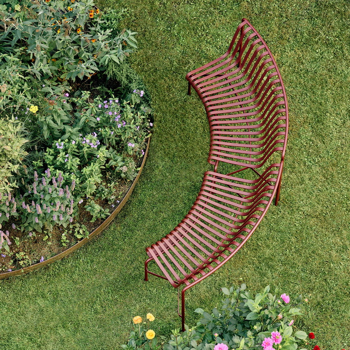 Hay - Palissade Park Dining Bench, In / In (sæt af 2), iron red