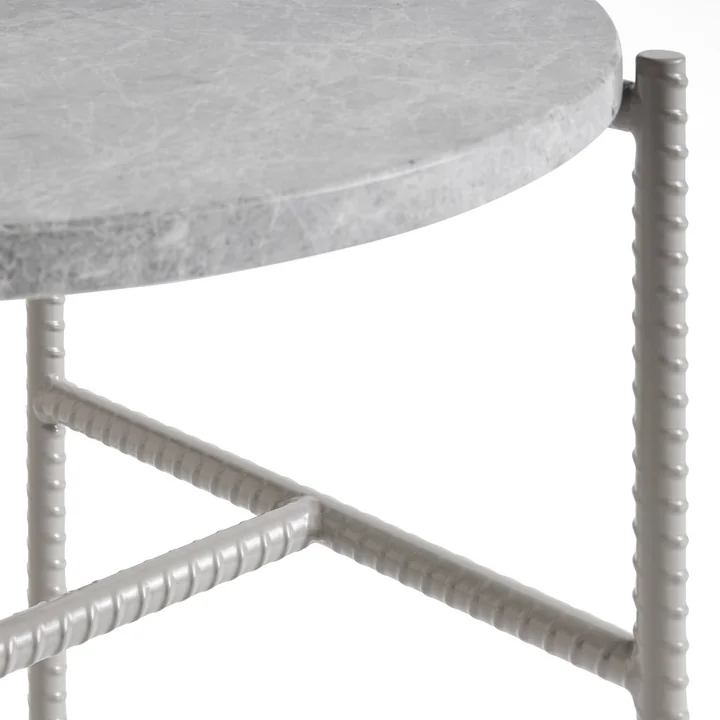 Rebar sidebord Ø 45 x H 40,5 cm, grå marmor / fossil grå af HAY