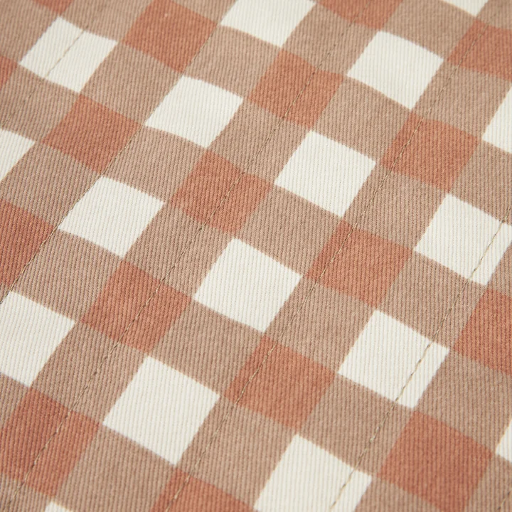 Hyde Park stofdetalje terracotta checks fra Nobodinoz