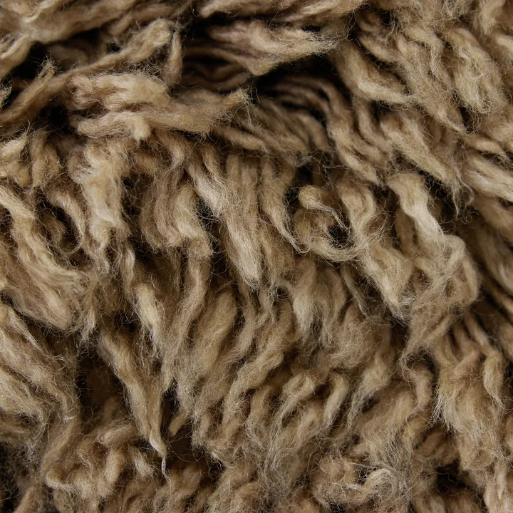 Fluffy tæppe, Ø 150 cm, salvie fra HKliving