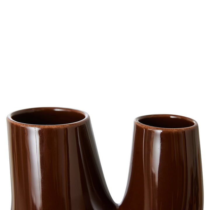 Keramisk vase Økologisk, L, espresso fra HKliving