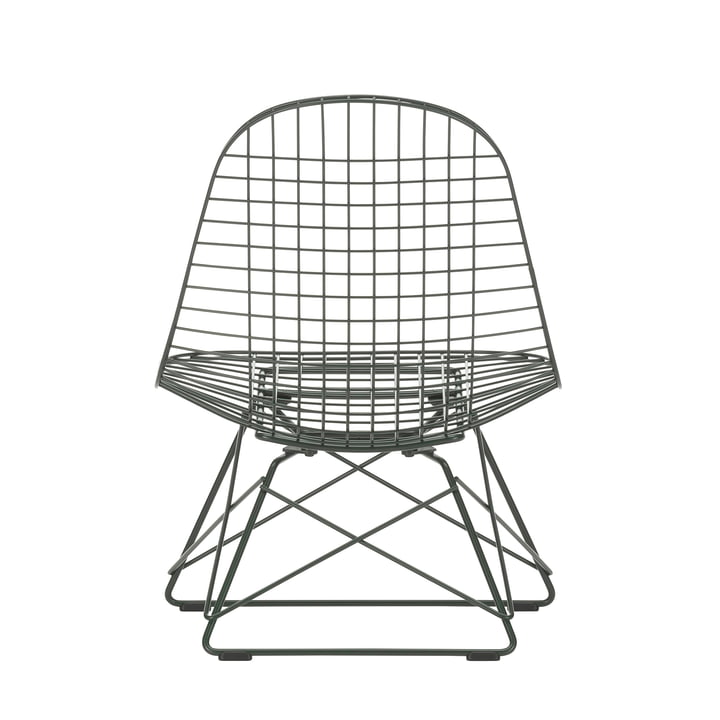 Vitra - Wire Chair LKR, mørkegrøn (plast glider basic dark)