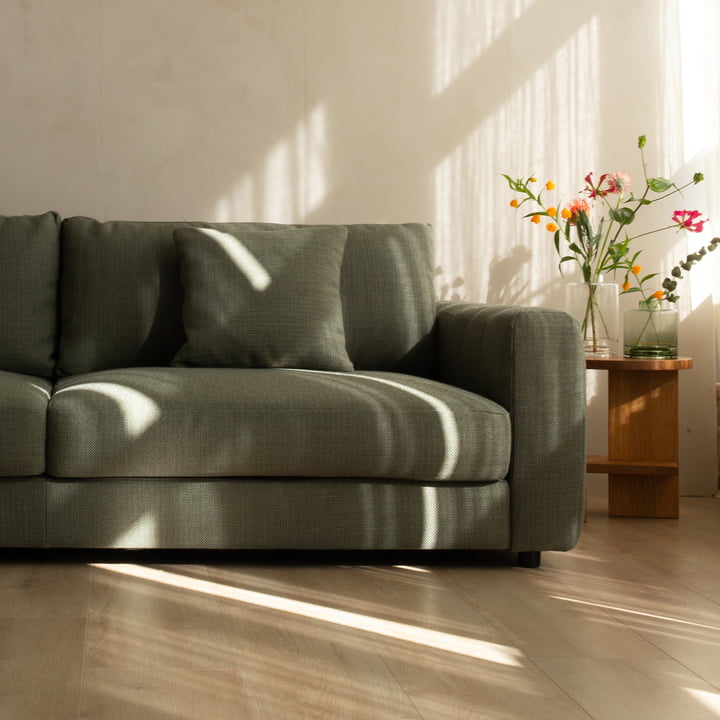 Bente 3-personers sofa, 230 x 100 cm, grøn (Melina Inner Green 1242) fra Nuuck