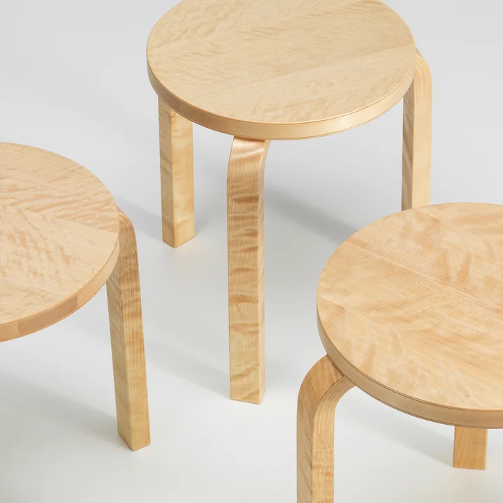 Artek - 60 Loimu skammel, birk ( Anniversary edition )