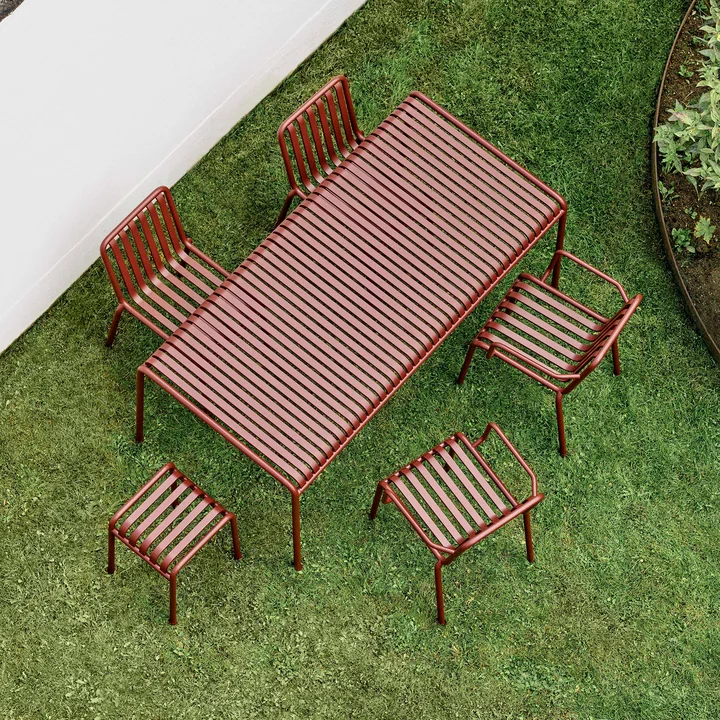 HAY - Palissade bord, rektangulært, 170 x 90 cm, jernrødt