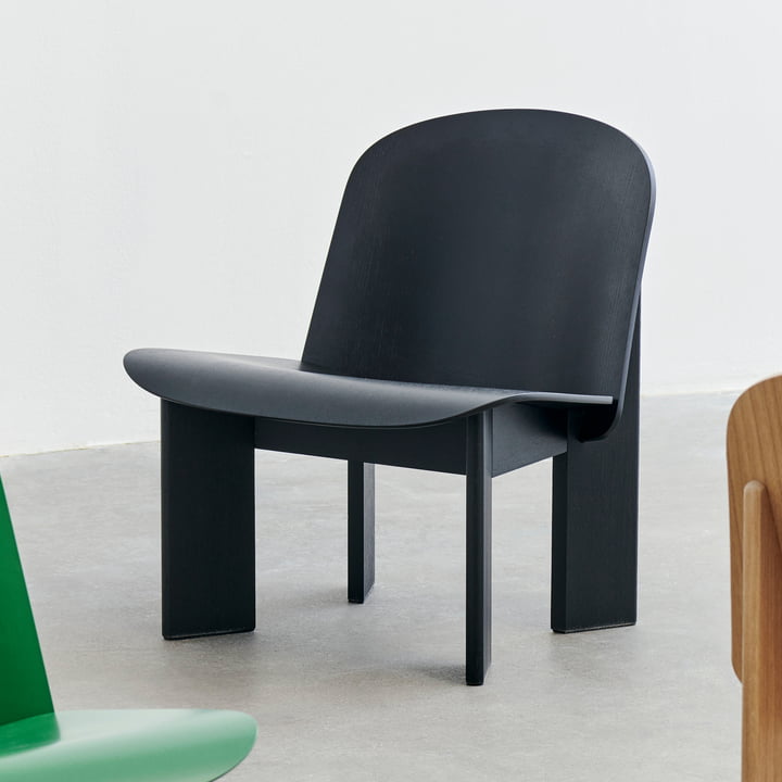 Chisel Lounge Chair, sort eg (vandbaseret lakeret) fra HAY
