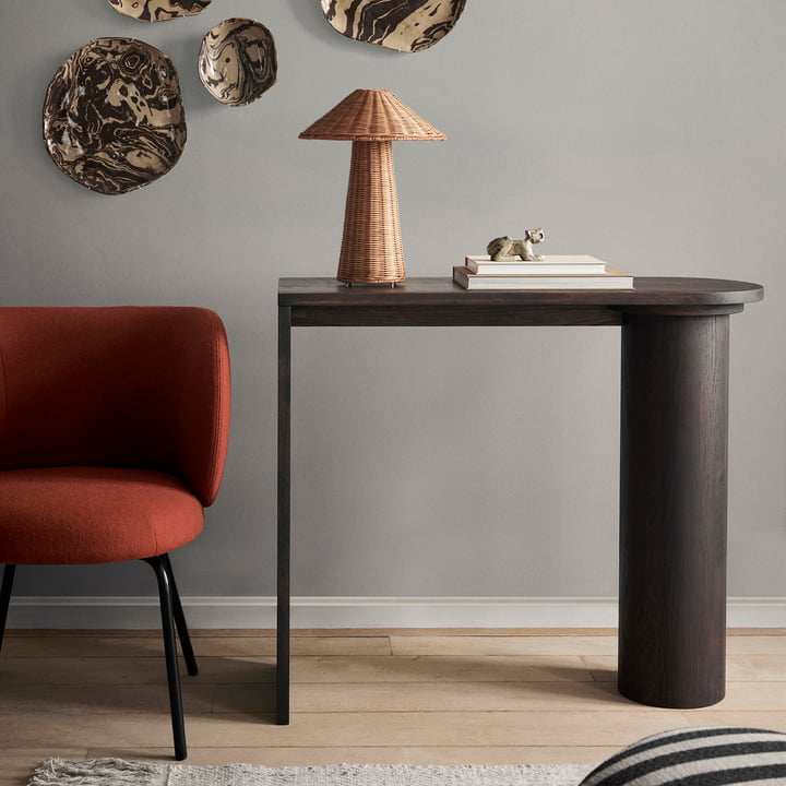 Pylo konsolbord, mørkbejdset eg fra Ferm Living