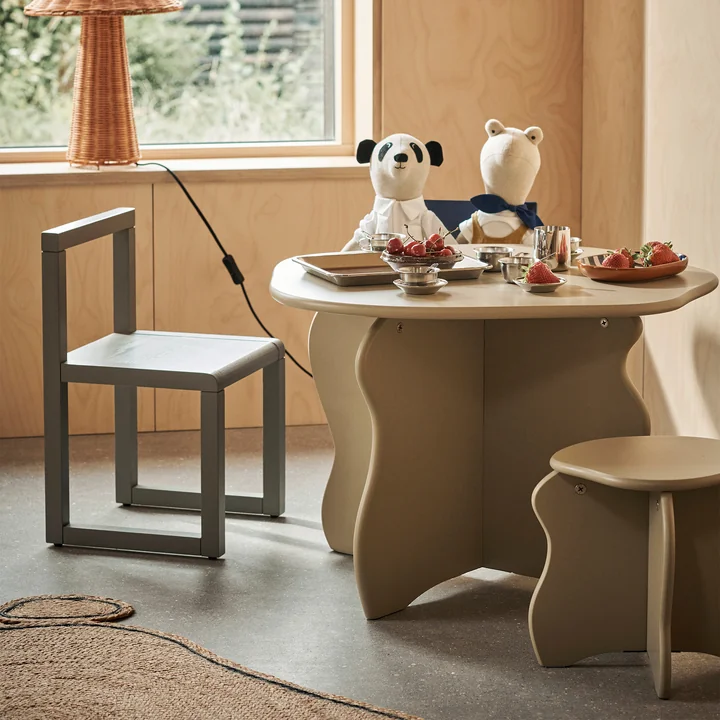 Ferm Living - Slope børnebord og skammel, kashmir