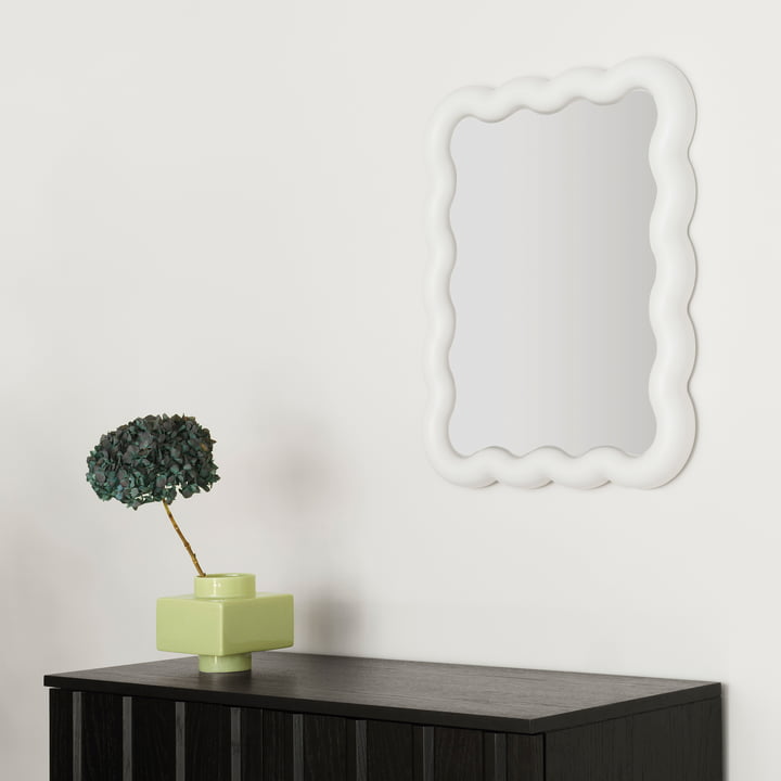 Deco Objects og Illu spejl, 65 x 50 cm, hvidt fra Normann Copenhagen