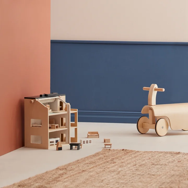 Aiden bærbart dukkehus med tilbehør fra Kids Concept