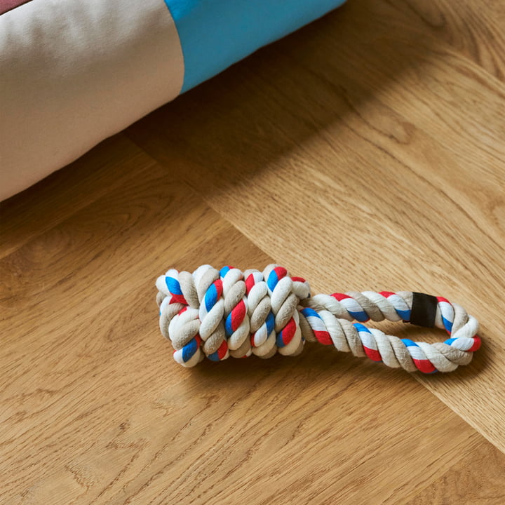 Dogs Rope toy, rød / turkis / off-white fra Hay