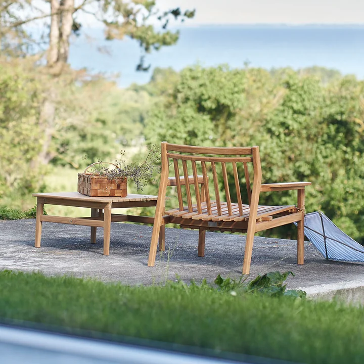 FDB Møbler - M19 - Sammen loungebord, H 33 cm, teaktræ