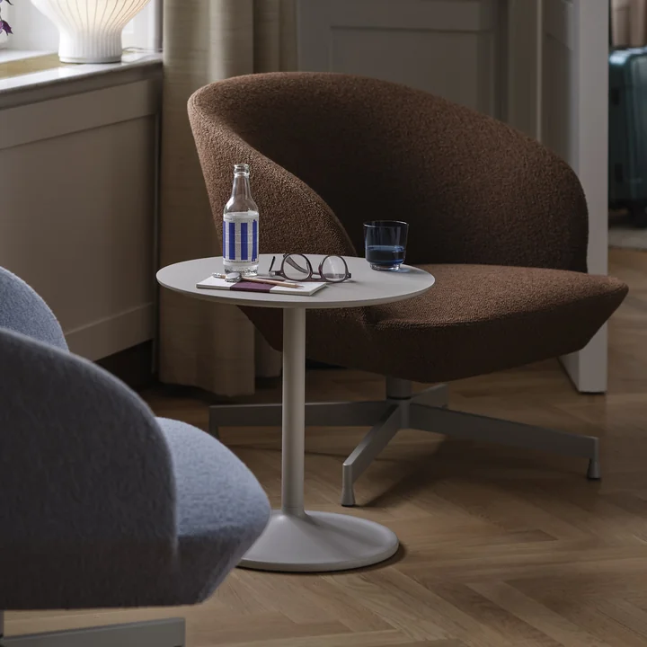 Muuto - Soft sidebord, Ø 48 cm, H 48 cm, grå