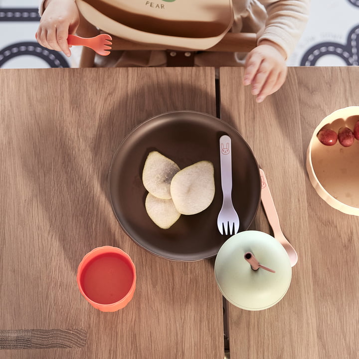 Æblekop med sugerør, grøn fra OYOY Mini