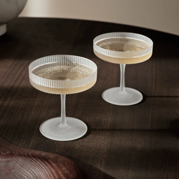 Ripple champagneglas (sæt med 2), frostet af Ferm Living