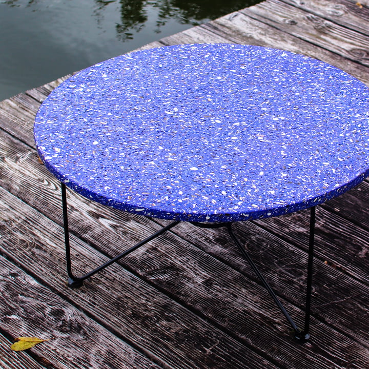 Acapulco Design - The Low Table, H 36 x Ø 65 cm, terrazzo / acapulco lilla