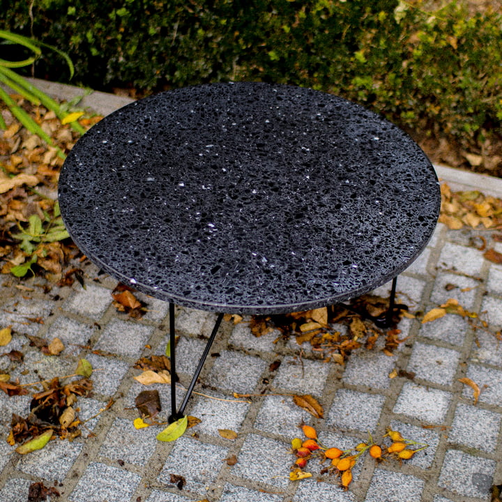 Acapulco Design - The Low Table, H 36 x Ø 65 cm, terrazzo / tierra sort