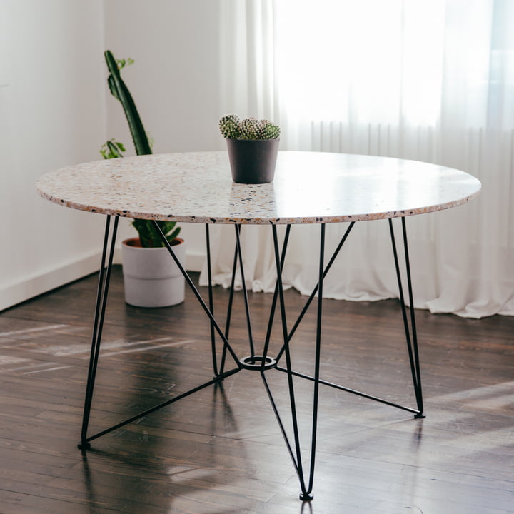 Acapulco Design - The Ring Table, H 74 x Ø 120 cm, terrazzosten