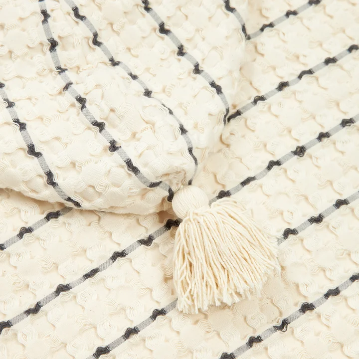 Portofino poncho, sorte striber stor vaffel fra Nobodinoz