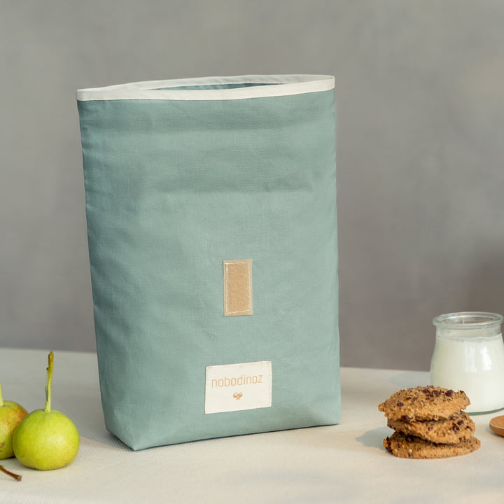 Sunshine Eco Lunch Bag, eden grøn fra Nobodinoz