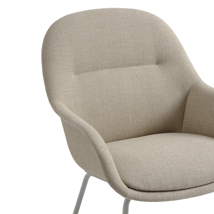 Muuto - Fiber Lounge Armchair Tube Base (polstret)