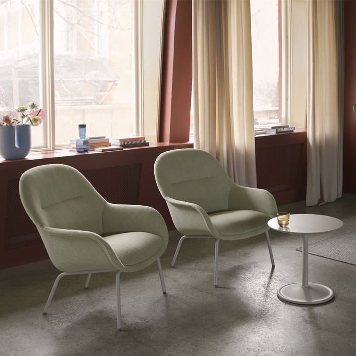 Muuto - Fiber Lounge Armchair Tube Base (polstret)