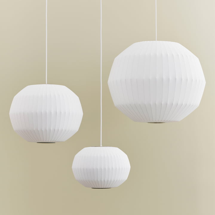 Nelson Angled Sphere Bubble pendel, off-white fra Hay