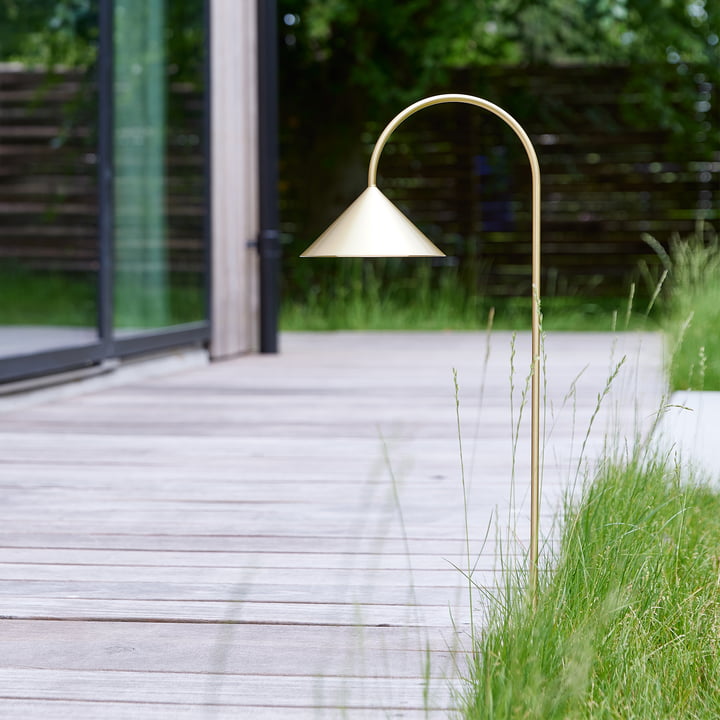 Frandsen - Grib LED batteridrevet udendørslampe med jordspyd, messing