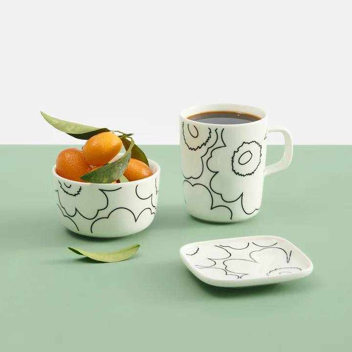 Marimekko - Oiva Piirto Unikko serie hvid / sort-Pre-Winter 2024