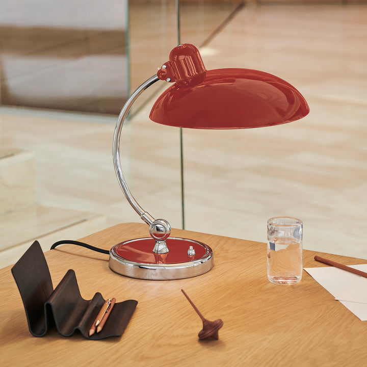 KAISER idell 6631 -T Luxus bordlampe, venetiansk rød, af Fritz Hansen