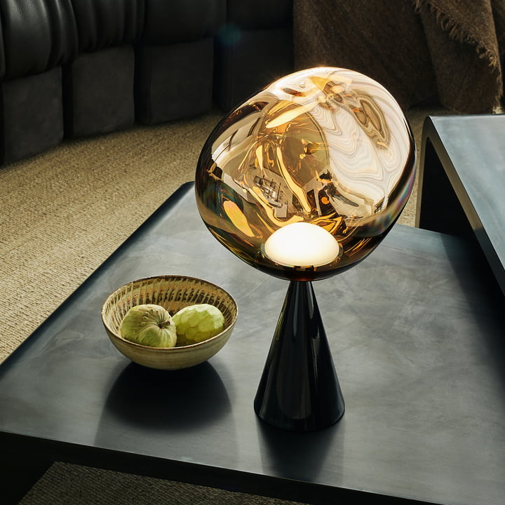 Tom Dixon - Melt Cone Fat LED bordlampe, guld/sort