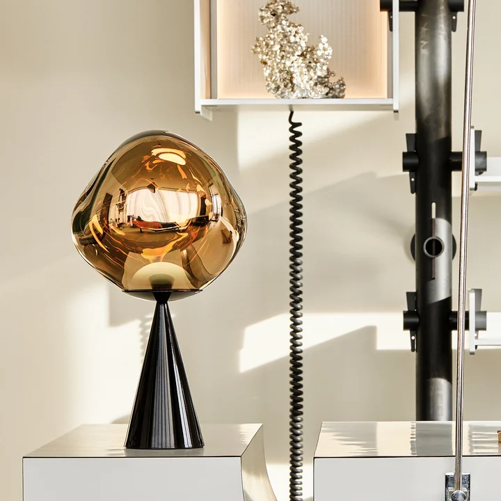 Tom Dixon - Melt Cone Fat LED bordlampe, guld/sort