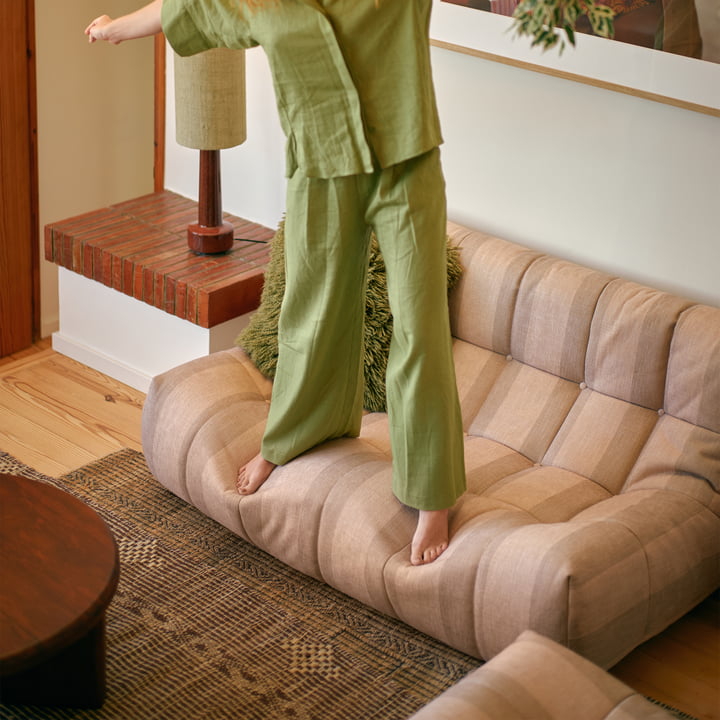 HKliving - Lazy Lounge Sofa, 2-personers, lodge