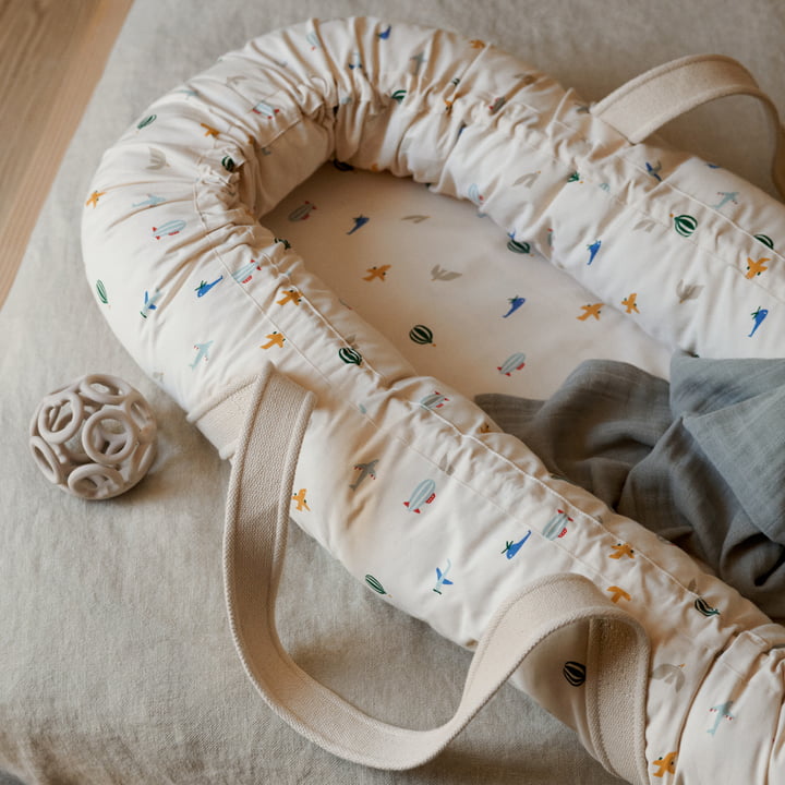 LIEWOOD - Gro babynest / bæresele, klassisk, Aviator, ecru