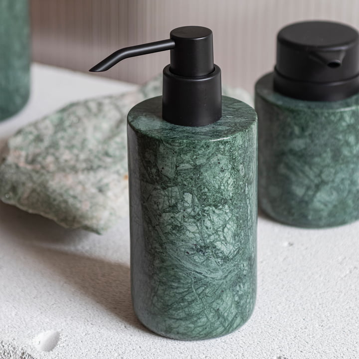 Mette Ditmer - Marble sæbedispenser, høj, mørk skov