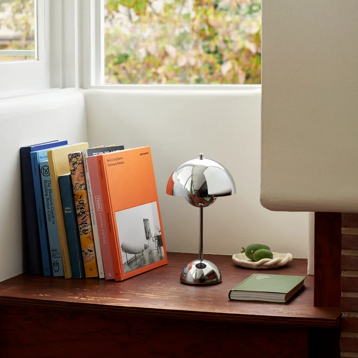 & Tradition - Flowerpot batteri bordlampe VP9, krom finish