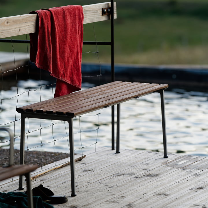 Hø - Traverse bænk 114 cm, aluminium / olieret ask