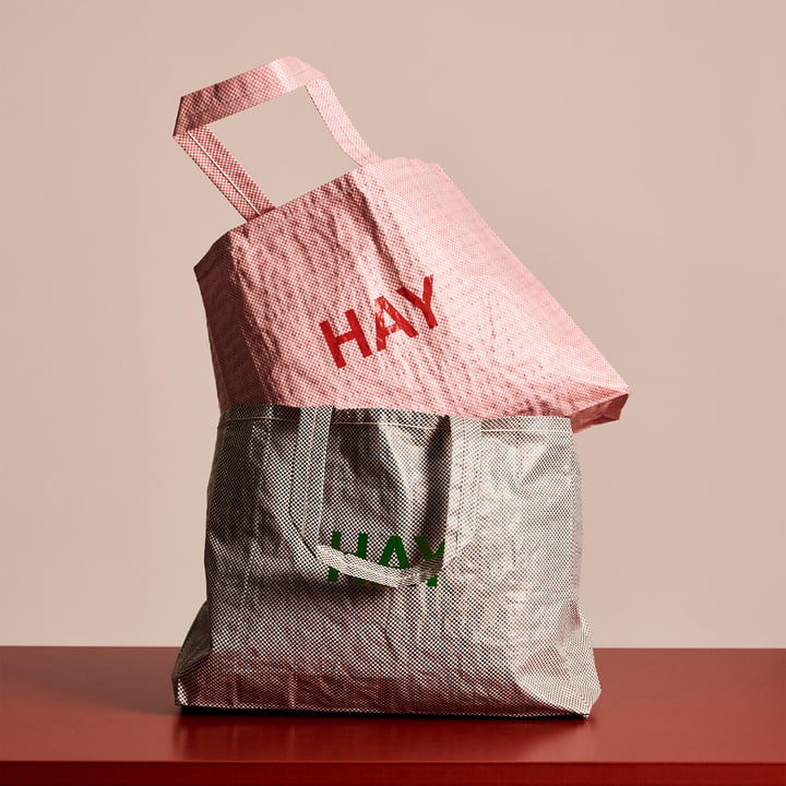 HAY - Candy Mono Bag, grå og lys pink