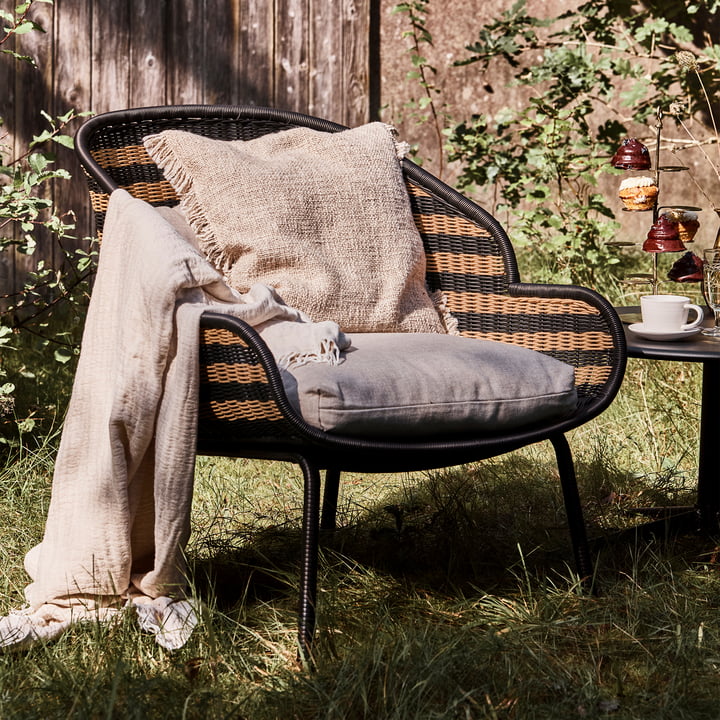 House Doctor - Hapur Outdoor loungestol, natur/sort