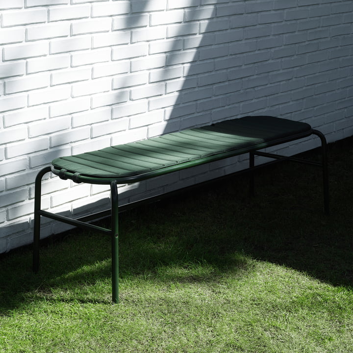 Normann Copenhagen - Vig bænk med sædehynde, mørkegrøn