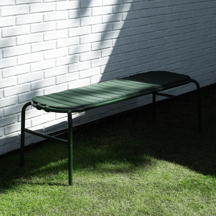 Normann Copenhagen - Vig bænk med sædehynde, mørkegrøn