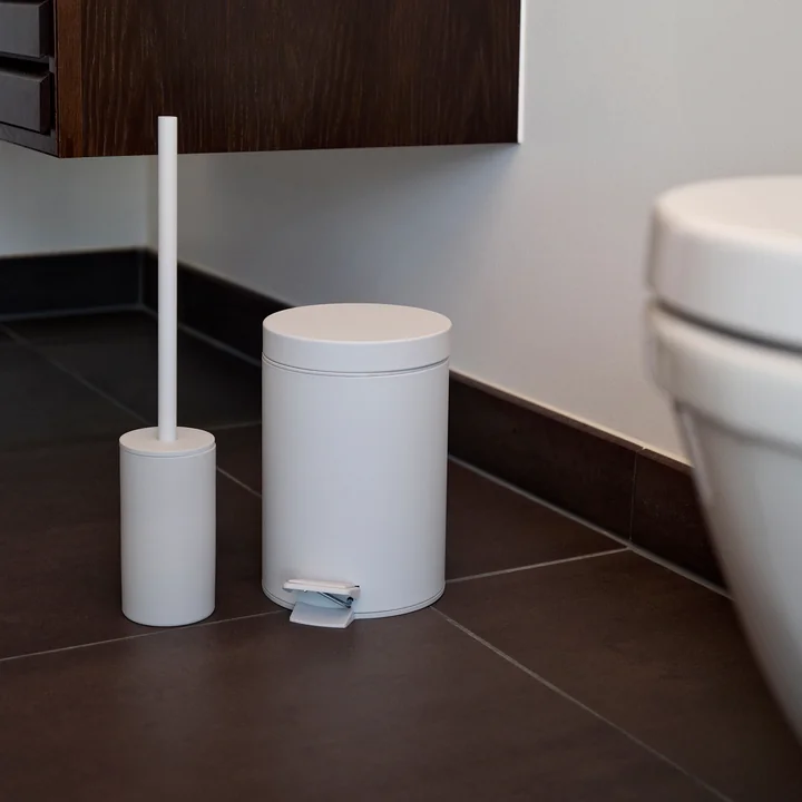 Zone Denmark - Solo toiletbørste og pedalspand, blød grå