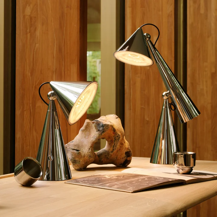 Tom Dixon - Pose Task LED bordlamper og LED bordlamper, sølv