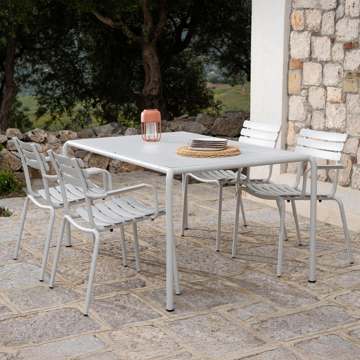 HOUE - Alua Outdoor Dining Lænestol, dæmpet hvid