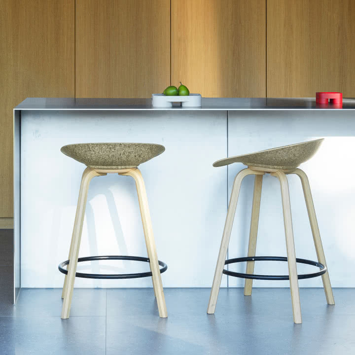 Normann Copenhagen - Mat barstol 65 cm, tang / sort